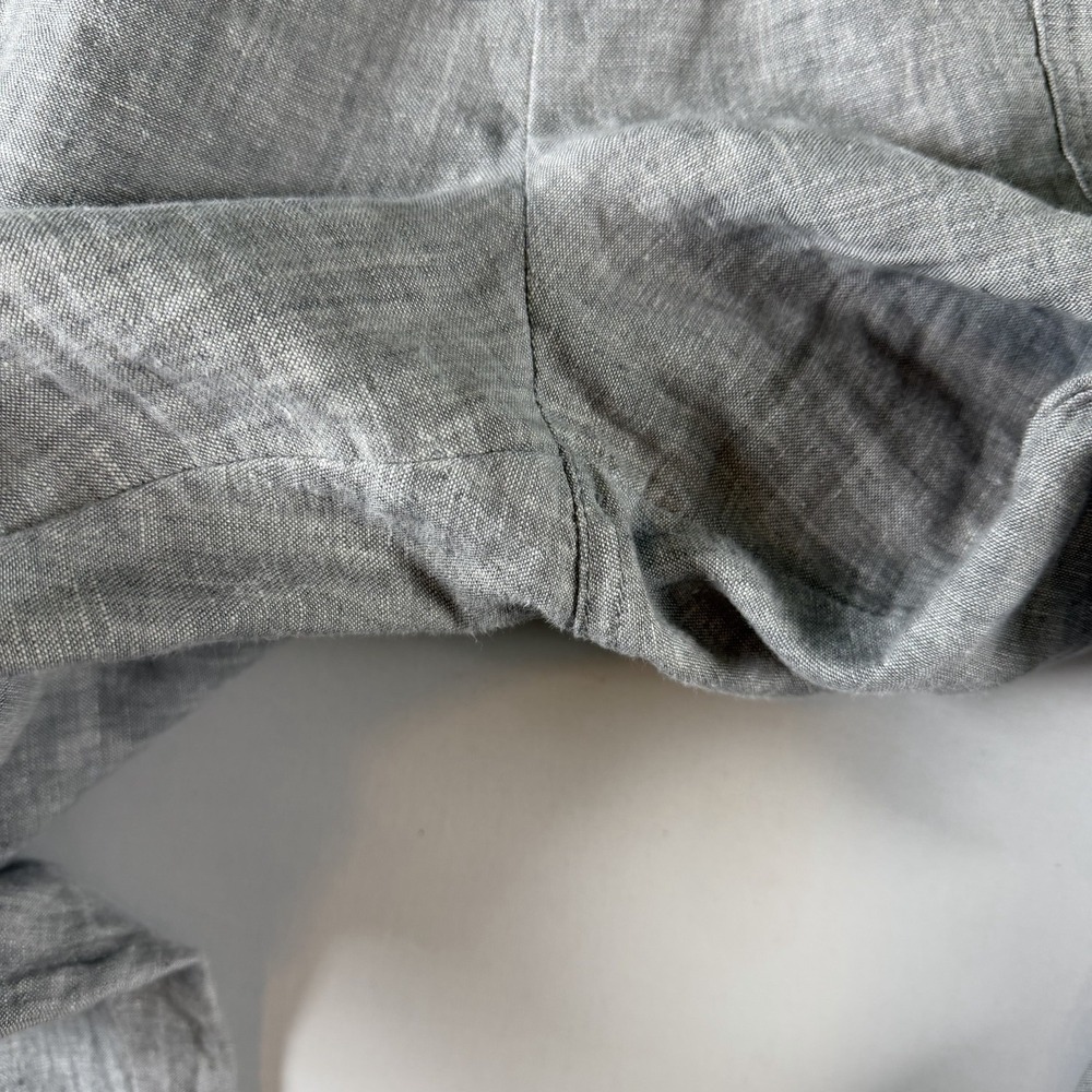 Athleta Women Cabo 100% Linen Jogger Pants Sz 16 Gray Drawstring Resort Coastal - Picture 8 of 11